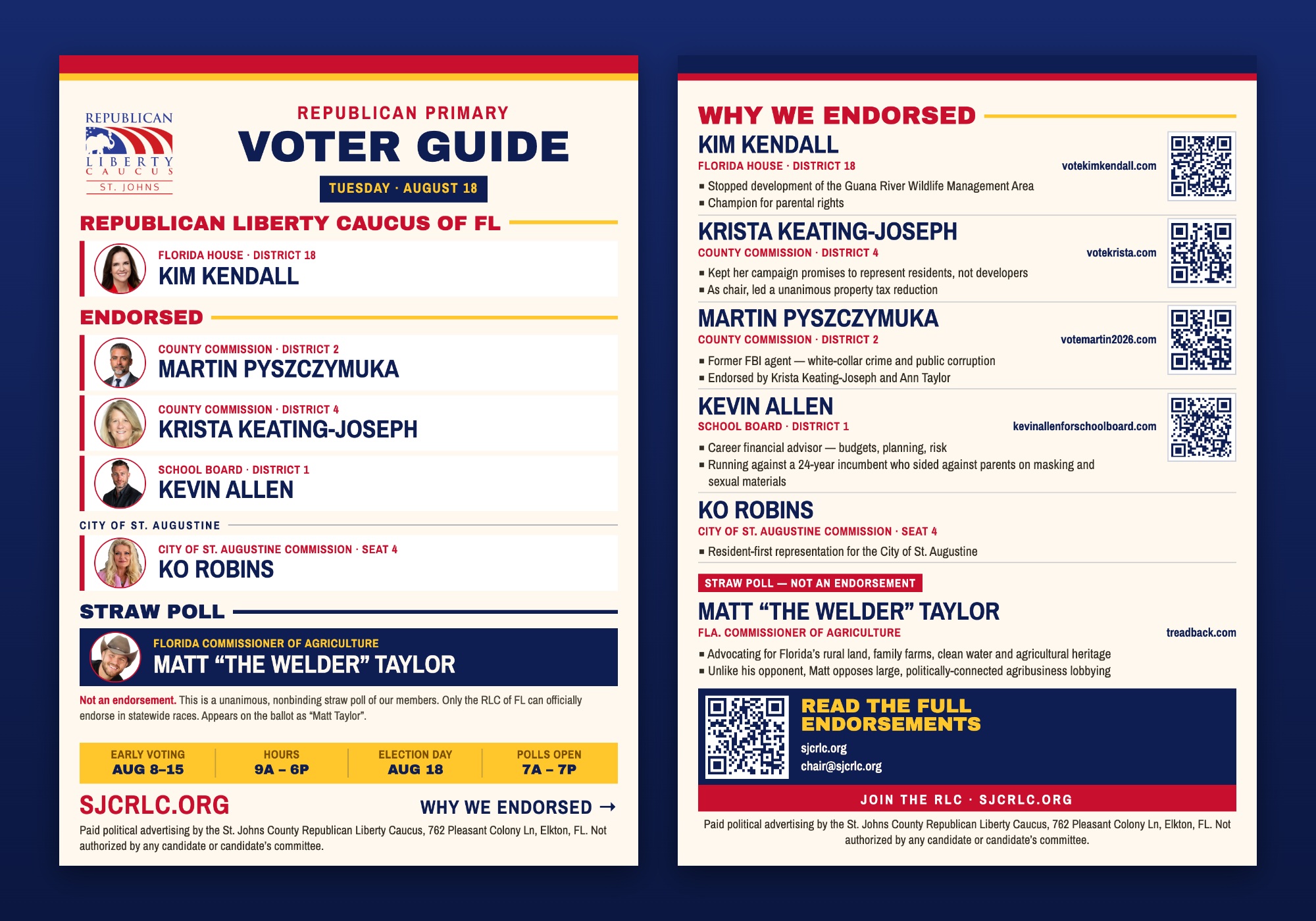 2026 St. Johns County Primary Voter Guide