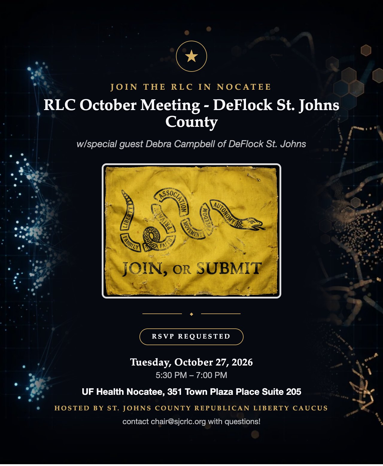 RLC October Meeting - DeFlock St. Johns County flyer